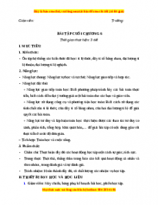 Giáo án Bài tập cuối chương 6 Toán 7 Chân trời sáng tạo