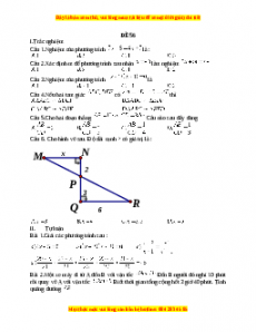 Đề thi giữa kì 2 Toán 8 năm 2023 - Đề 56