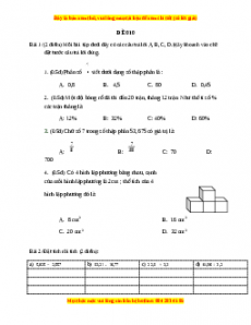 Bộ đề thi Toán 5 học kì 2 năm 2022 - 2023 - Đề 10