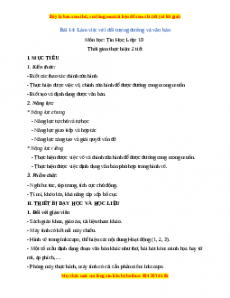 Giáo án Tin học 10 Bài 14 (Kết nối tri thức): Làm việc với đối tượng đường và văn bản