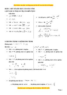 Bộ đề công phá 8+ thi vào 10 môn Toán năm 2023 Phần 1: Một số kiến thức cần nắm vững