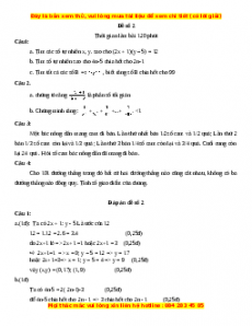 Đề chọn HSG môn Toán 6 năm 2022 - 2023 có đáp án ( Đề 2 )