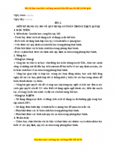 Giáo án Bài 2 KHTN 6 Cánh diều (2024): Một số dụng cụ đo và quy định an toàn trong thực hành