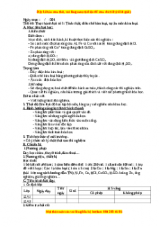 Giáo án Hóa học 12 học kì 2 Tiết 40: Thực hành bài số 3: Luyện tập: Tính chất, điều chế kim loại, sự ăn mòn kim loại