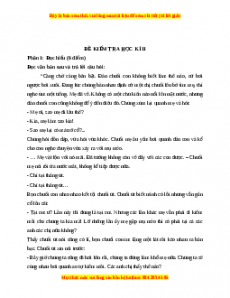 Đề thi học kì 2 Ngữ văn 6 Cánh diều (Đề 2)