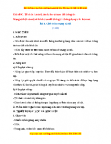 Giáo án Tin học 7 Cánh diều Chủ đề C Bài 1: Giới thiệu mạng xã hội