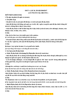 Ngữ pháp và bài tập thực hành Tiếng Anh 9 chương trình thí điểm