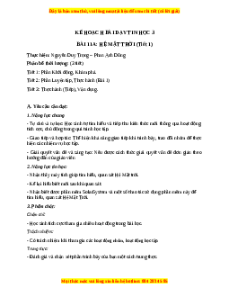 Giáo án Tin học 3 Chân trời sáng tạo Bài 11A: Hệ mặt trời