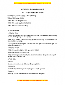 Giáo án Tin học 3 Chân trời sáng tạo Bài 11A: Hệ mặt trời