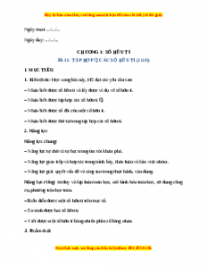 Giáo án Toán 7 Chân trời sáng tạo Chương 1 Bài 1: Tập hợp các số hữu tỉ