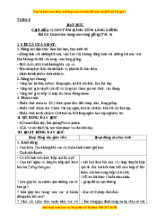 Giáo án Đạo đức 3 Kết nối tri thức Bài 03: Quan tâm hàng xóm láng giềng (Tiết 4)