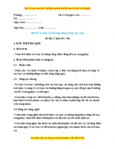 Giáo án Công nghệ 6 Bài 8 (Cánh diều): Các loại vải thường dùng trong may mặc