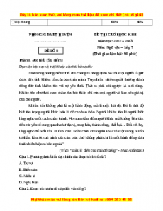 Đề thi cuối kì 2 Ngữ Văn lớp 7 Kết nối tri thức (Đề 8)