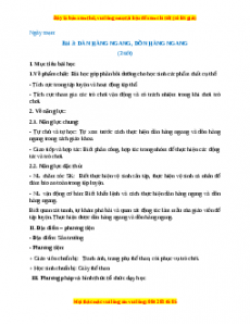 Giáo án GDTC 1 Cánh diều Dàn hàng ngang, dồn hàng ngang