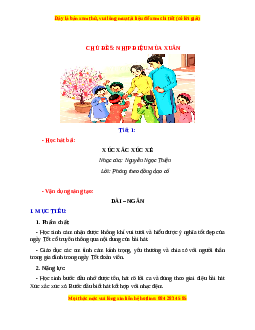 Giáo án Âm nhạc 1 Kết nối tri thức Nhịp điệu mùa xuân