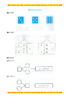 Bài tập cuối tuần Toán lớp 1 Đề kiểm tra học kì 1 Chân trời sáng tạo (có lời giải)