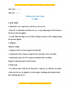 Giáo án Vòng quay may mắn Toán 7 Kết nối tri thức