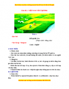 Giáo án Âm nhạc 1 Kết nối tri thức Việt Nam yêu thương