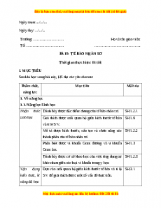 Giáo án Sinh học 10 Bài 8 (Chân trời sáng tạo): Tế bào nhân sơ