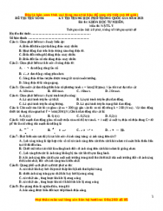 Đề thi thử THPT Quốc Gia môn Vật Lí có đáp án ( đề 6 ) - thầy Lại Đắc Hợp