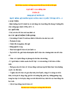 Giáo án HĐTN  1 Cánh diều Tuần 25