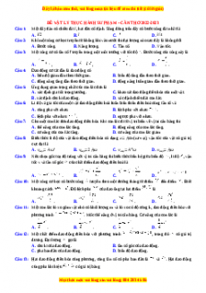 Đề thi thử Vật lí trường Thực hành sư phạm - Cần Thơ năm 2023