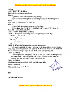 Đề thi cuối học kì 2 Toán 8 năm 2022 - 2023 - Đề 19