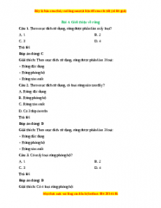 Trắc nghiệm Bài 4: Giới thiệu chung về rừng