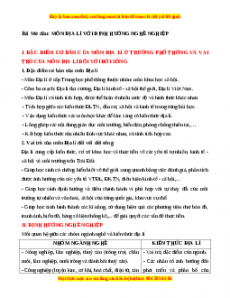 Lý thuyết Địa lí 10 Chân trời sáng tạo (cả năm)