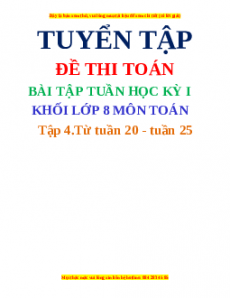 Bài tập tuần kì 2 Toán lớp 8 có lời giải