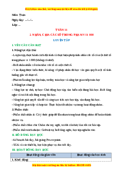 Giáo án Luyện tập Toán 3 Cánh diều Toán 3
