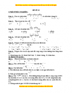 Đề thi cuối học kì 1 Toán 8 năm 2022 - 2023 - Đề 28