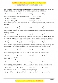 Đề thi thử THPT Quốc Gia môn Toán có đáp án (đề 2 ) - thầy Nguyễn Phụ Hoàng Lân