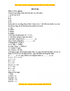 Đề thi Toán lớp 4 cuối kì 2 (Đề 36)