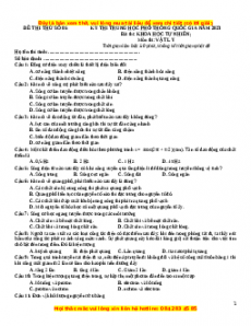Đề thi thử THPT Quốc Gia môn Vật Lí có đáp án ( đề 5 ) - thầy Lại Đắc Hợp