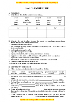 Bài tập Tiếng Anh 10 chương trình thí điểm năm 2023 cực hay - GV Lưu Hoàng Trí