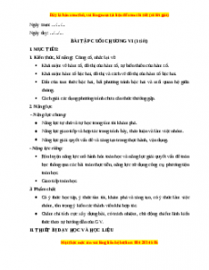 Giáo án Bài tập ôn cuối chương 6 Toán 10 Kết nối tri thức