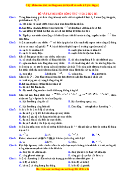 Đề thi thử Vật lí trường Nguyễn Công Trứ - HCM năm 2023