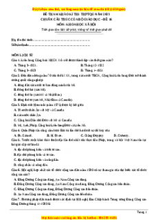 Đề luyện thi TN THPT Quốc Gia môn KHXH có đáp án ( đề 16 )