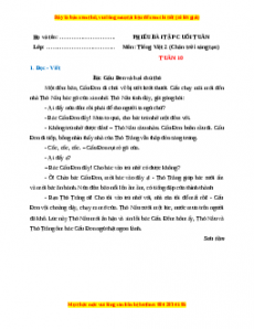 Bài tập cuối tuần Tiếng việt lớp 2 Tuần 10 Chân trời sáng tạo (có lời giải)