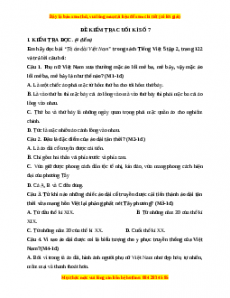 Đề thi cuối kì 2 Tiếng Việt lớp 5 năm 2023 (Đề 7)