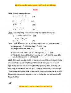 Đề thi cuối học kì 2 Toán 8 năm 2022 - 2023 - Đề 7
