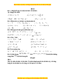 Đề thi giữa kì 1 Toán 8 năm 2023 - Đề 3