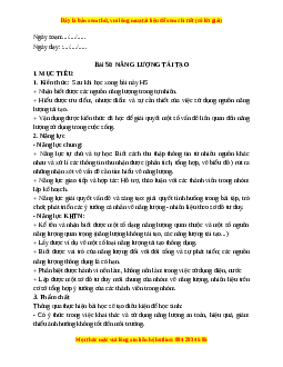 Giáo án Bài 50 KHTN 6 Kết nối tri thức (2024): Năng lượng tái tạo
