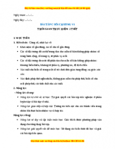 Giáo án Bài tập cuối chương 6 Toán 10 Cánh diều
