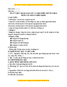 Giáo án Bài 37 KHTN 6 Kết nối tri thức (2024): Thực hành: Quan sát và nhận biết một số nhóm động vật ngoài thiên nhiên