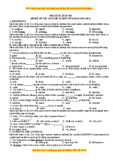 Đề luyện thi vào 10 môn Tiếng anh năm 2023 có đáp án (Đề 49)