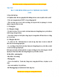 Giáo án GDTC 1 Cánh diều Ném bóng bằng hai tay trên đầu ra trước