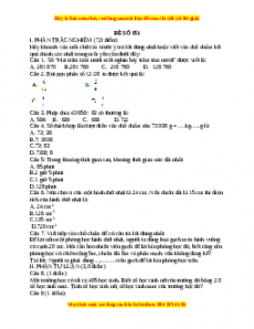 Đề thi Toán lớp 4 cuối kì 2 (Đề 51)