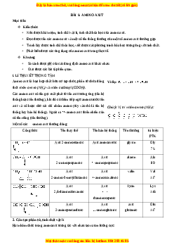 Chuyên đề luyện thi Hóa học 12 năm 2023 cực hay - Phần 3: Amin, Amino Axit Và Protein